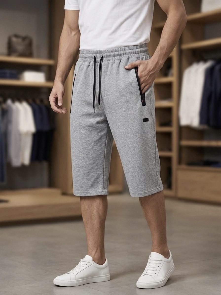 برمودا رجالي قطن  - لون سكني فاتح